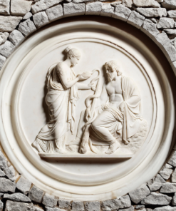 Hygieia Feeding Asclepius's Snake