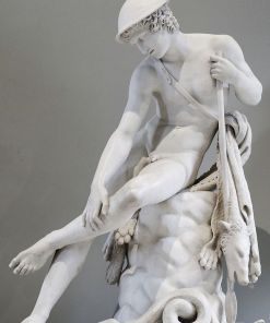 Young hunter wounded by a snake