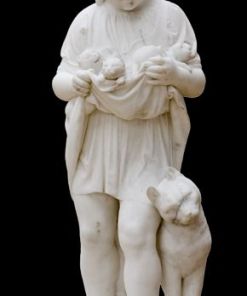 A Little Girl With Kittens Jens Adolf Jerichau